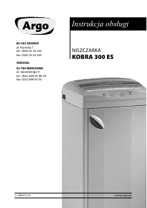 Instrukcja Kobra 300 ES Niszczarka