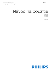 Návod Philips 58PUS7805 LED televízor