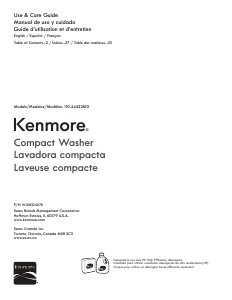 Handleiding Kenmore 110.44422 Wasmachine