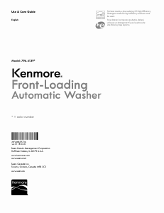 Handleiding Kenmore 796.41392 Wasmachine