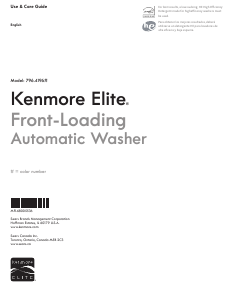 Manual Kenmore 796.41963 Elite Washing Machine