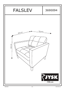 Instrukcja JYSK Falslev Fotel