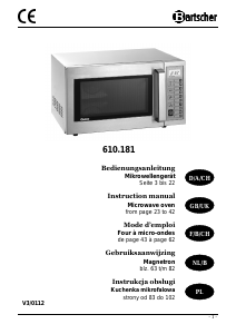 Bedienungsanleitung Bartscher 610181 Mikrowelle