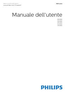 Manuale Philips 65PUS7805 LED televisore
