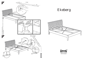 Manual de uso IKEA EKEBERG Estructura de cama