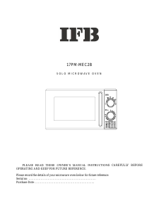 Bruksanvisning IFB 17PM-MEC2B Mikrovågsugn
