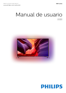 Manual de uso Philips 65PUS8601 Televisor de LED