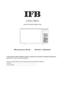 Bruksanvisning IFB 30BRC2 Mikrovågsugn