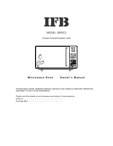 Bruksanvisning IFB 30FRC2 Mikrovågsugn