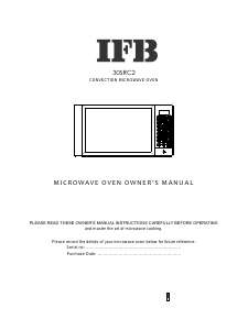 Bruksanvisning IFB 30SRC2 Mikrovågsugn