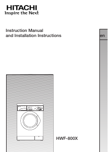 Bruksanvisning Hitachi HWF-800X Tvättmaskin