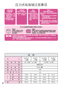 说明书 日立RZ-KV100Y电饭锅