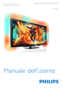 Manuale Philips Cinema 21/9 58PFL9956H LED televisore