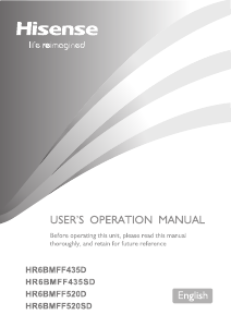 Bruksanvisning Hisense HR6BMFF435D Kyl-frys