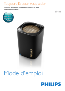 Mode d’emploi Philips BT100B Haut-parleur