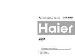 Handleiding Haier AHW-80HQ Wasmachine
