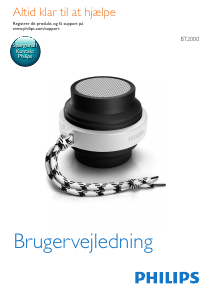 Brugsanvisning Philips BT2000 Højttaler