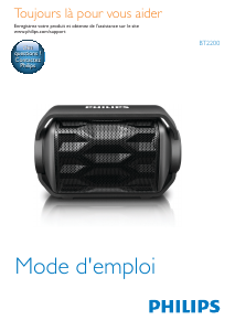 Mode d’emploi Philips BT2200 Haut-parleur