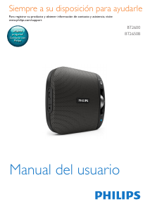 Manual de uso Philips BT2600 Altavoz