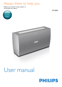 Handleiding Philips BT4000W Luidspreker