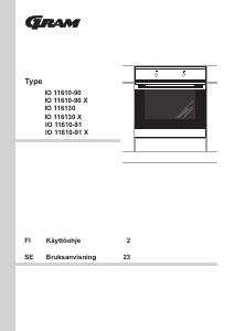 Käyttöohje Gram IO 11610-91 Uuni