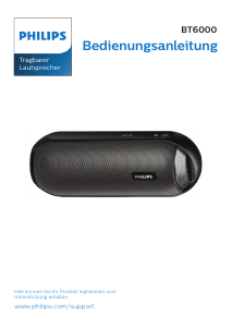 Bedienungsanleitung Philips BT6000R Lautsprecher