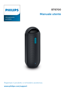 Manuale Philips BT6700B Altoparlante