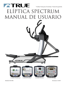 Manual de uso True XS1000 Bicicleta elíptica
