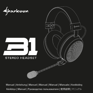 Manual Sharkoon B1 Auscultador com microfone