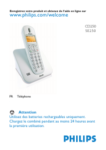 Mode d’emploi Philips CD250 Téléphone sans fil