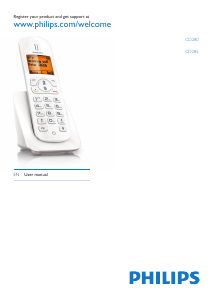 Manual Philips CD2850W Wireless Phone