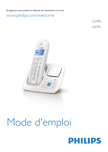 Mode d’emploi Philips CD3951W Téléphone sans fil