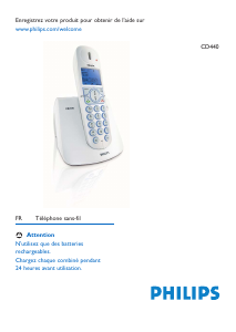 Mode d’emploi Philips CD440 Téléphone sans fil