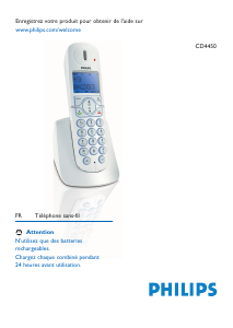 Mode d’emploi Philips CD4450 Téléphone sans fil