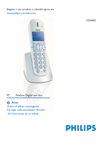Manual Philips CD4450 Telefone sem fio