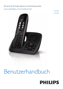Bedienungsanleitung Philips CD4953B Schnurlose telefon