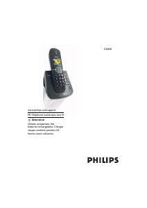 Mode d’emploi Philips CD645 Téléphone sans fil