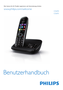 Bedienungsanleitung Philips CD6951B Schnurlose telefon