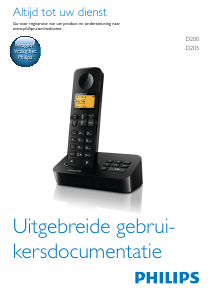 Handleiding Philips D2052B Draadloze telefoon