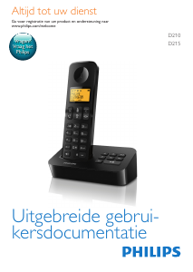 Handleiding Philips D2101B Draadloze telefoon