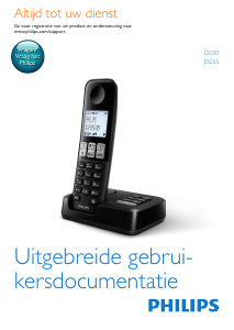 Handleiding Philips D2301WT Draadloze telefoon