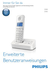 Bedienungsanleitung Philips D3051W Schnurlose telefon