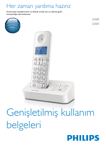 Kullanım kılavuzu Philips D3051W Kablosuz telefon