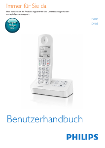 Bedienungsanleitung Philips D4001W Schnurlose telefon