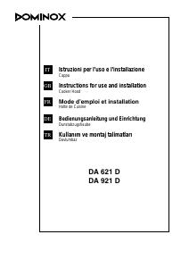 Manuale Dominox DA 921 D Cappa da cucina