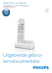 Handleiding Philips D4051W Draadloze telefoon