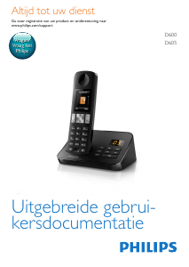 Handleiding Philips D6002B Draadloze telefoon