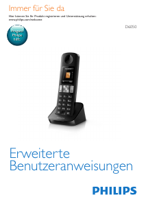 Bedienungsanleitung Philips D6050B Schnurlose telefon