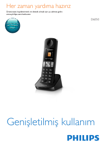Kullanım kılavuzu Philips D6050B Kablosuz telefon