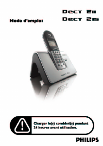 Mode d’emploi Philips DECT 215 Téléphone sans fil